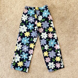 Vintage Gymboree 2001 Spring Showers Floral Capris Crop Pants Girls XL  6 YRS